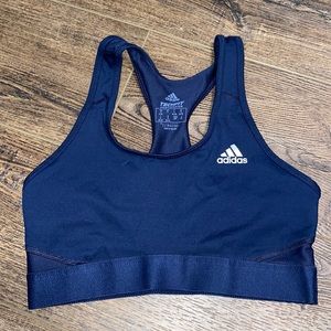 2 navy adidas bras. 1 is small 2 is xtra small
